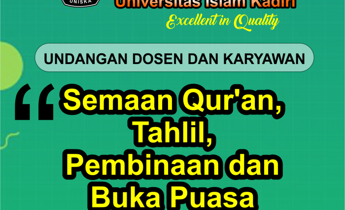 undangan pembinaan dan bukber uniska kediri undangan pembinaan dan bukber uniska kediri